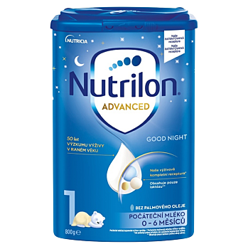 NUTRILON 1 Advanced Good Night počiatočné dojčenské mlieko od 0-6 mesiacov 800 g (Počiatočné mlieka pre deti)