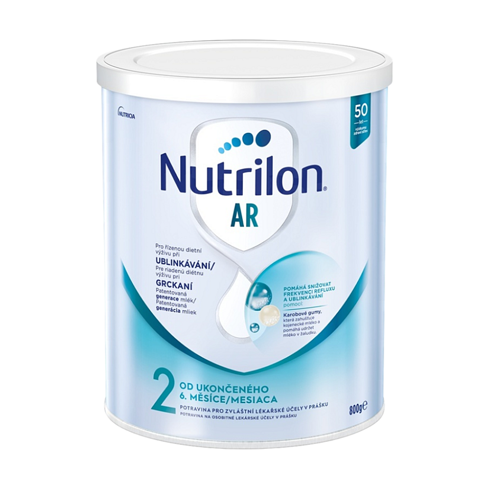 Nutrilon 2 AR, špeciálna mliečna výživa pri grckaní (od ukonč. 6 m), 800 g