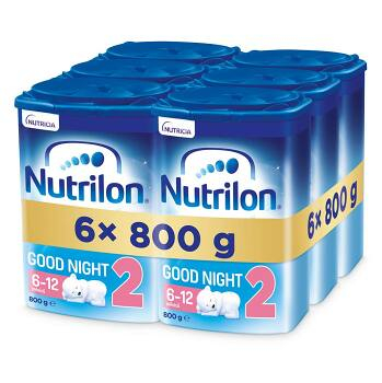NUTRILON 2 Good Night Pokračovacie dojčenské mlieko od 6-12 mesiacov 6 x 800 g