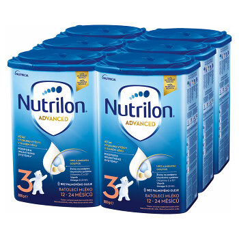 NUTRILON 3 Advanced Pokračovacie batoľacie mlieko od 12-24 mesiacov 6 x 800 g, expirácie 17.04.2024