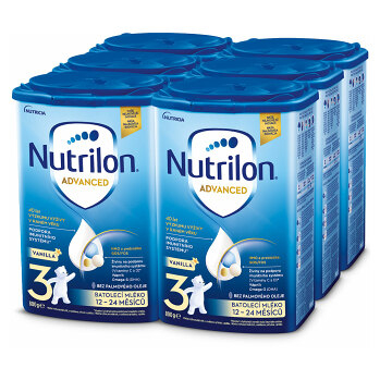 NUTRILON 3 Advanced Vanilla Pokračovacie batoľacie mlieko od 12 - 24 mesiacov 6 x 800 g, expirácie 31.05.2024