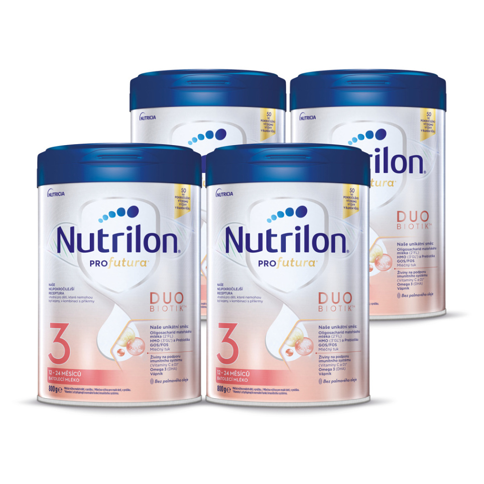 NUTRILON 3 Profutura Duobiotik batoľacie mlieko od ukončeného 12. mesiaca 4 x 800 g kúpite na Lekarna.cz