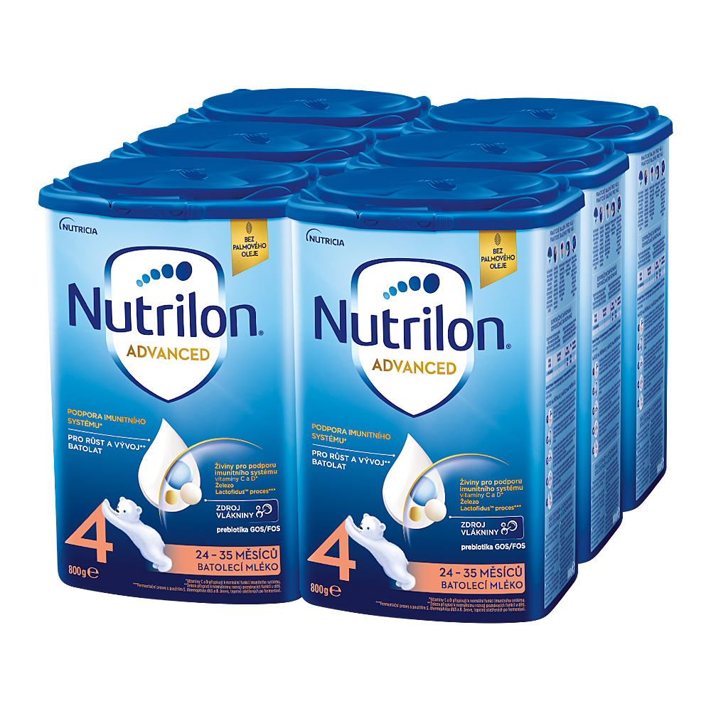 NUTRILON 4 Advanced Pokračovacie batoľacie mlieko od 24 - 36 mesiacov 6 x 800 g