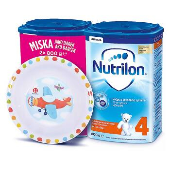 NUTRILON 4 Pokračovacie mlieko 2 x 800 g + Petite&Mars miska