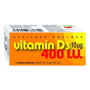 NATURVITA Vitamín D3 10 μg 400 I.U. 90 tabliet