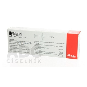 Hyalgan 20 mg/2 ml sol inj 20 mg (napln.inj.striek.) 1x2 ml (Lieky na predpis)