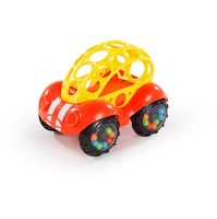 OBALL Hračka autíčko Rattle & Roll Oball ™ červeno / žlté 3m+