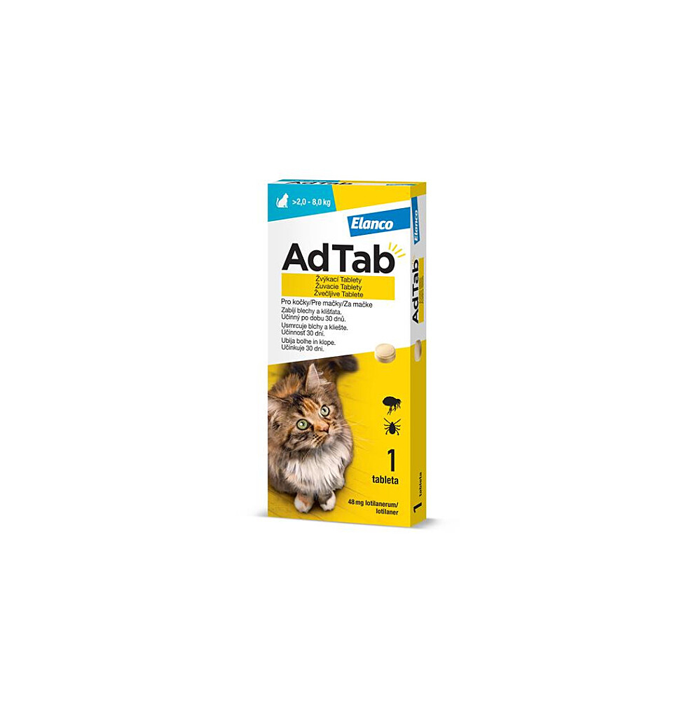 ADTAB 12 mg žuvacia tableta pre mačky od 2,0–8,0 kg 1 kus