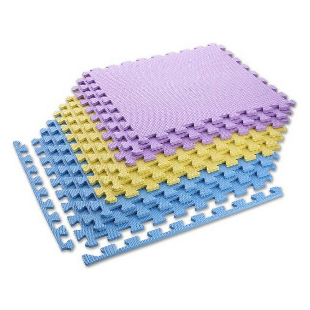 E-shop ONE Fitness MP10 ochranná puzzle podložka žltá-modrá-fialová sada