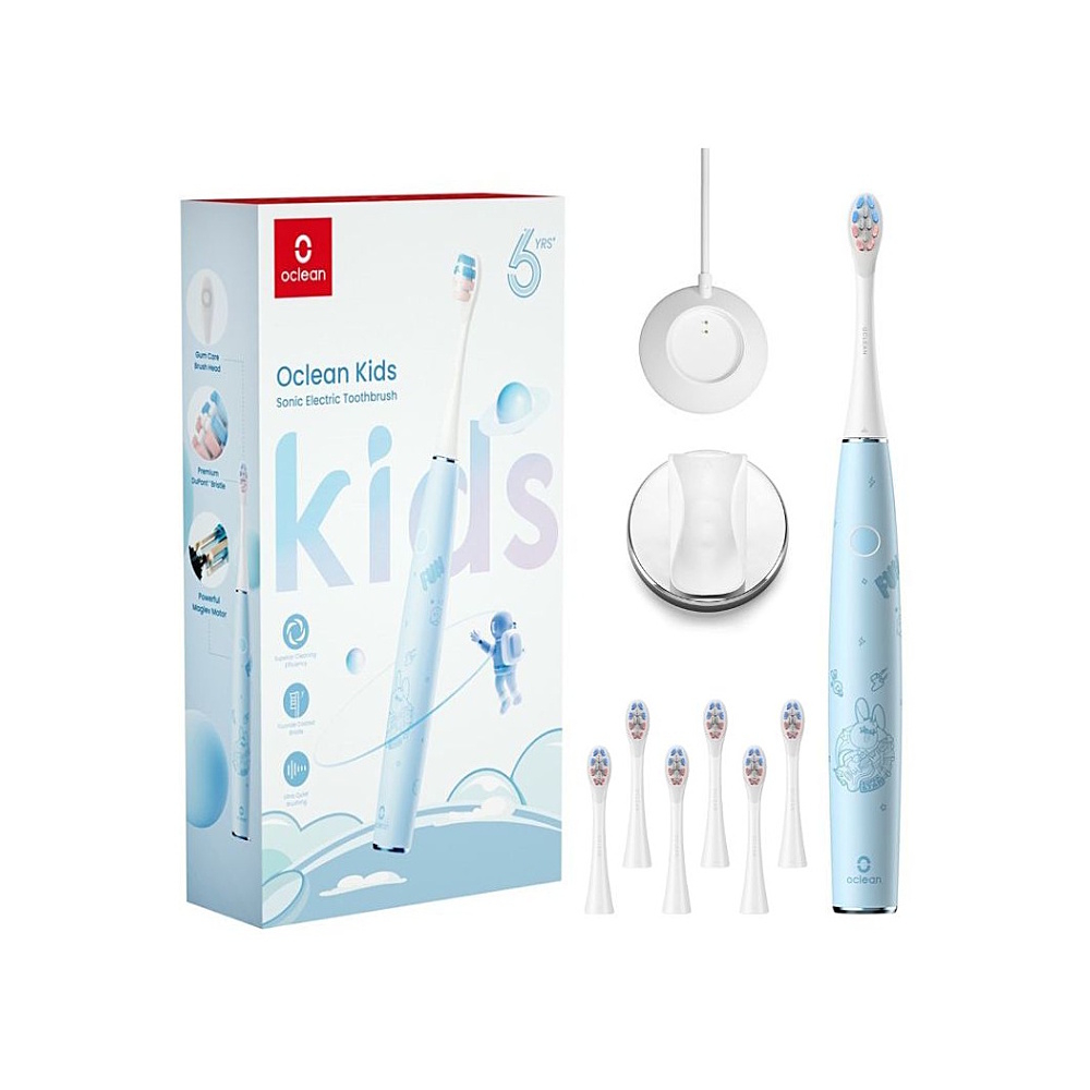 E-shop OCLEAN Sada kids modrá 6ks hlavíc a držiak na stenu navyše