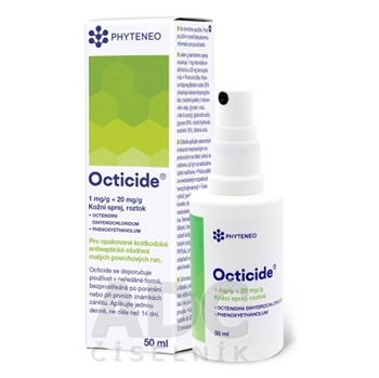 OCTICIDE 1 mg/g+20 mg/g dermálny roztokový sprej 50 ml