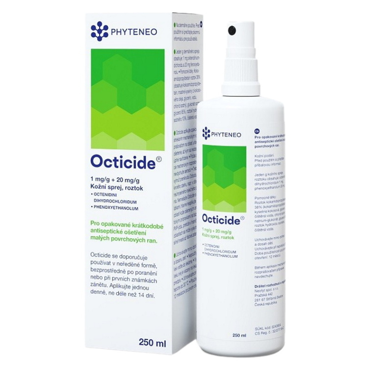 Octicide 1 mg/g + 20 mg/g dermálny roztokový sprej aer.deo.1 x 250 ml kúpite na Mojalekaren.sk