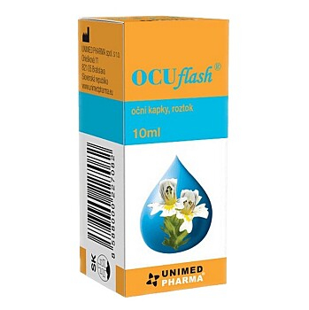 OCUFLASH Očné kvapky 10 ml (Kvapky do očí) - Upokojujúci, Protizápalový, Pre oči a očnú optiku