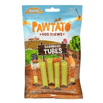 BENEVO Odmena pre psov pawtato tubes seaweed 90 g (Tréningové maškrty pre psov)