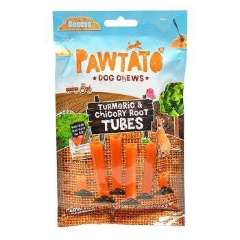 BENEVO Odmena pre psov pawtato tubes turmeric & chicory root 90 g (Tréningové maškrty pre psov)