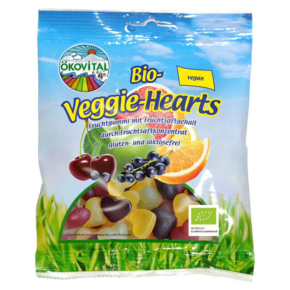 E-shop ÖKOVITAL Želé srdiečka vegán BIO 80 g