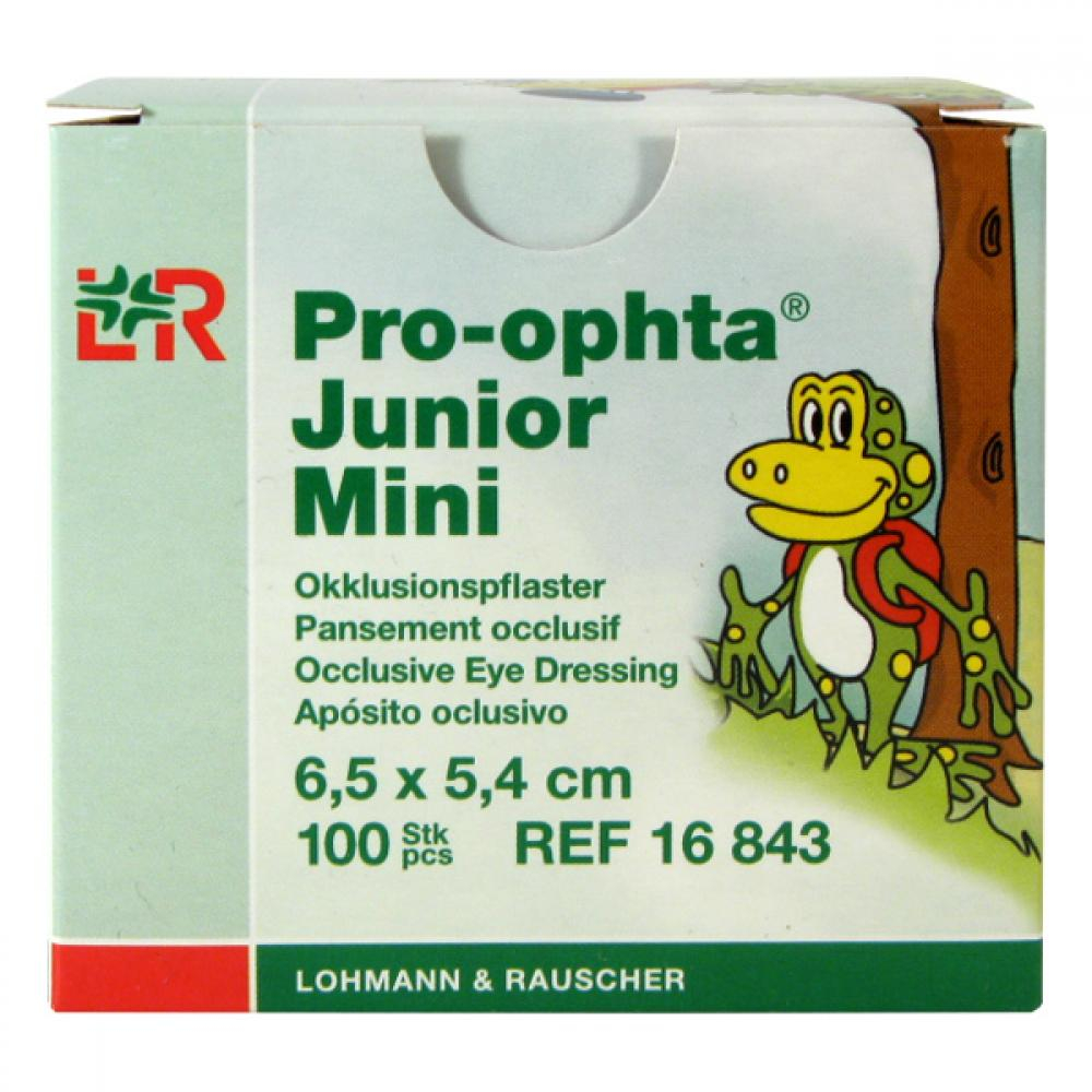 Obrázok PRO-OPHTA Junior mini očné krytie 6,5 x 5,4 cm 1 x 100 ks