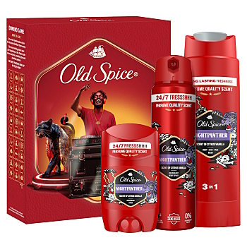 OLD SPICE NightPanther Xmas Darčeková sada s hrou Domino 3 kusy (Kozmetické balíčky)
