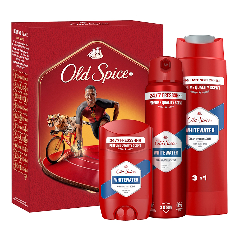OLD SPICE WhiteWater Xmas Darčeková sada s hrou Domino 3 kusy kúpite na Mojalekaren.sk