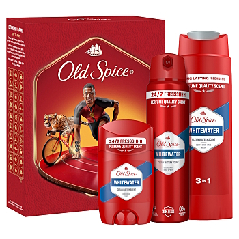 OLD SPICE WhiteWater Xmas Darčeková sada s hrou Domino 3 kusy (Kozmetické balíčky)
