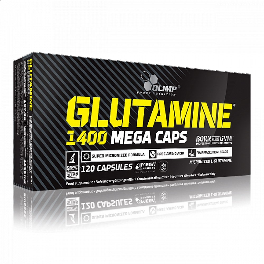 Glutamine Mega Caps, Olimp, 120 kapslí