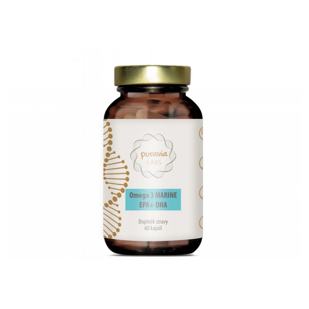 PURAVIA LABS Omega 3 z morských rýb 60 kapsúl