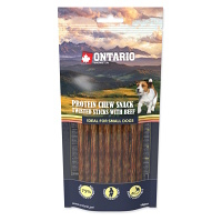 ONTARIO Žuvacia krútená tyčinka Proteín hovädzí 12,7 cm 10 kusov