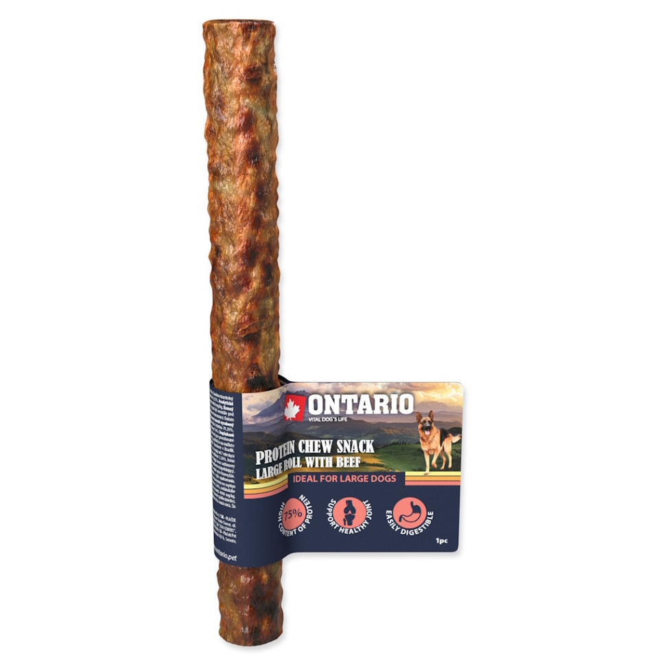 E-shop ONTARIO žuvacia rolka veľká Proteín hovädzie 25,4 cm