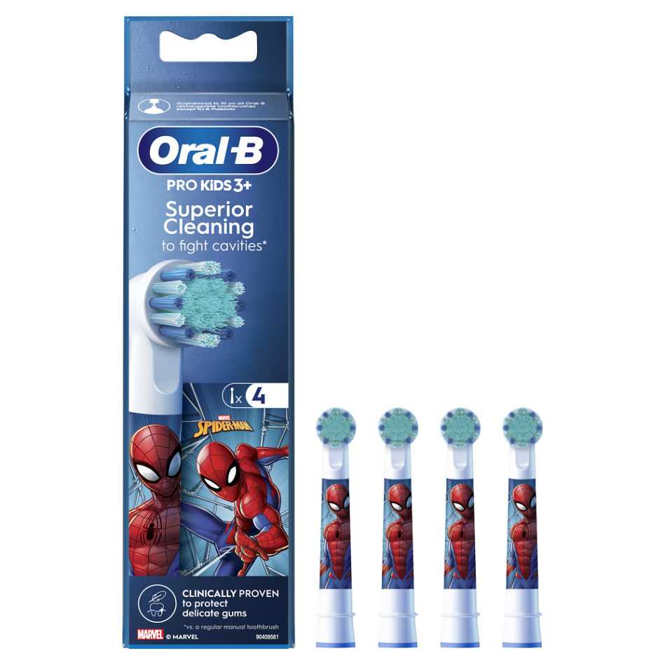 ORAL-B Pro Kids náhradné hlavice s motivom Spidermana 4 ks