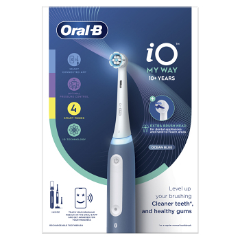 ORAL-B 4 iO kids my way detská elektrická zubná kefka (Elektrické zubné kefky pre deti) - Tlakový senzor vizuálny, Viac režimov čistenia