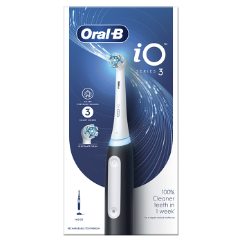 ORAL-B Series iO 3 black elektrická zubná kefka (Oscilačné, magnetické zubné kefky) - Časovač, Tlakový senzor vizuálny, Viac režimov čistenia