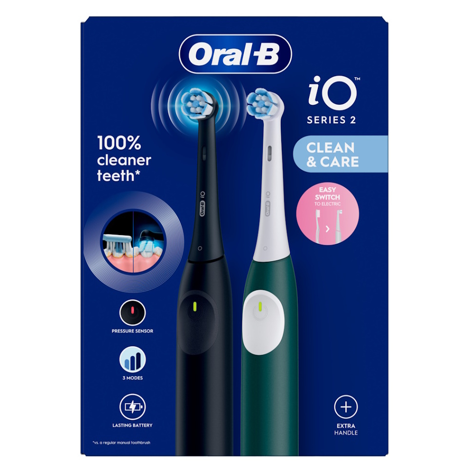 ORAL-B iO 2 Night Black & Forest Green Elektrické zubné kefky 2 ks
