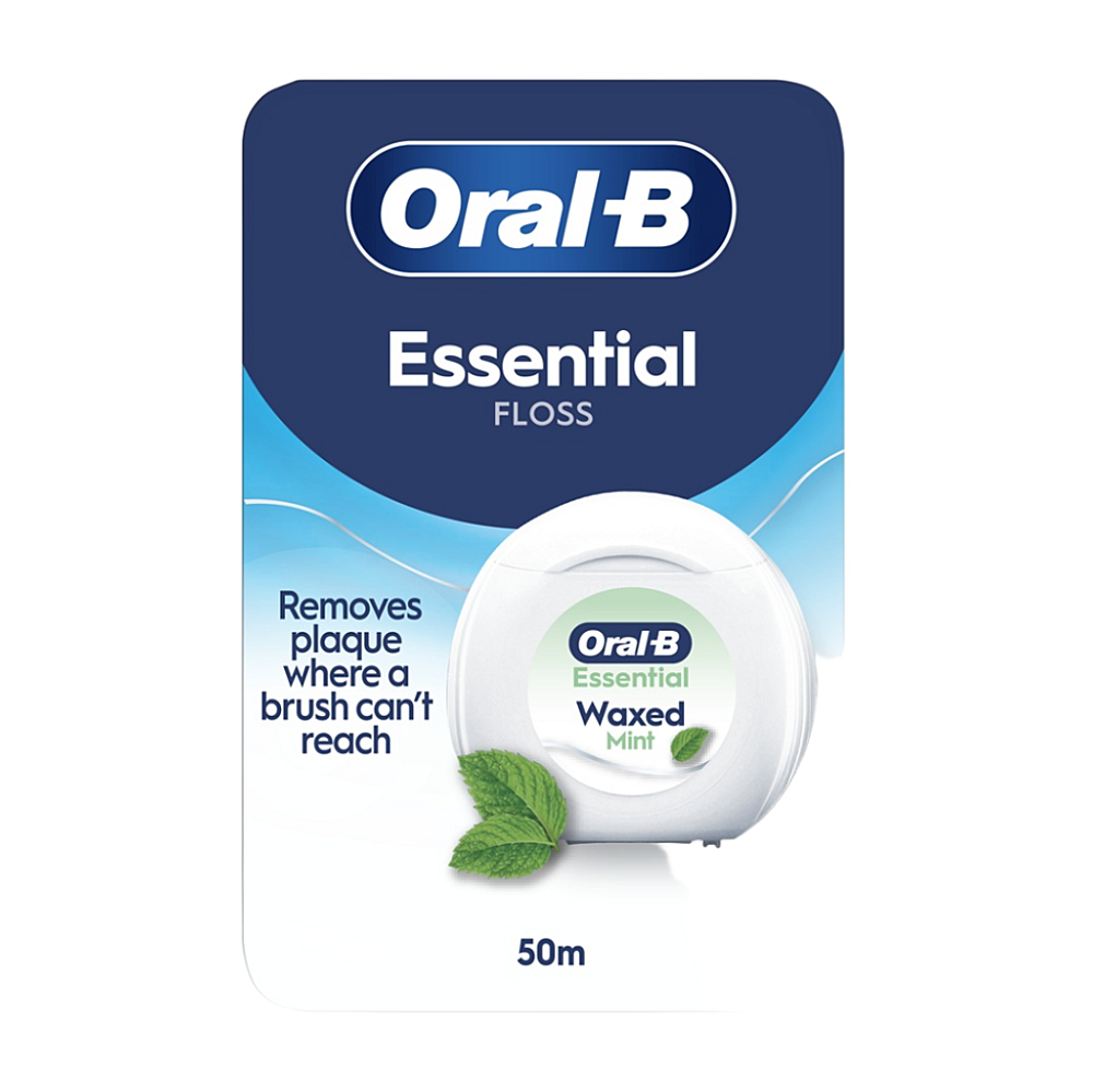 ORAL-B Essential dentálna niť voskovaná Mint 50 m