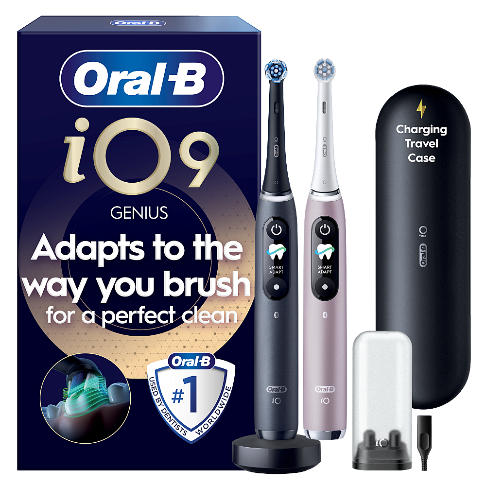 ORAL-B iO9 Series Duo Pack Black/Rose Extra Handle elektrická zubná kefka
