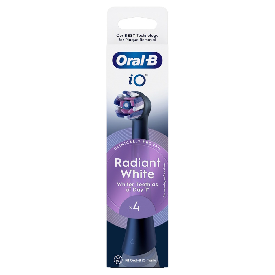 ORAL-B kefkové hlavy na bielenie zubov, čierne 4 ks