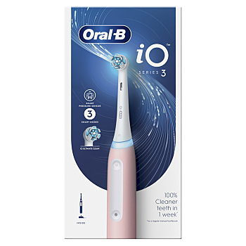 ORAL-B Series iO 3 pink elektrická zubná kefka (Oscilačné, magnetické zubné kefky) - Časovač, Tlakový senzor vizuálny, Viac režimov čistenia