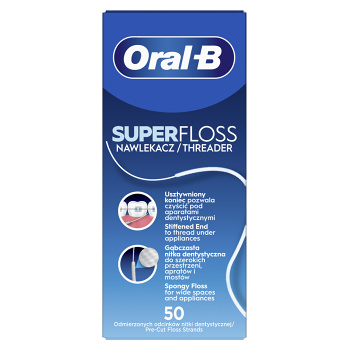 ORAL-B Super Floss Dentálna niť s odmeranými vláknami 50 kusov (Dentálne nite)
