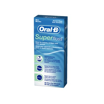 ORAL-B Superfloss zubná niť Mint 50 kusov