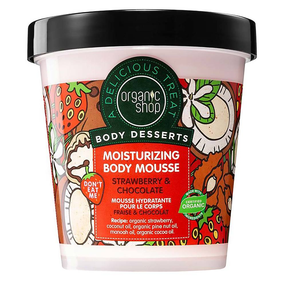 ORGANIC SHOP Body Desserts Hydratačná telová pena Jahody a čokoláda 450 ml
