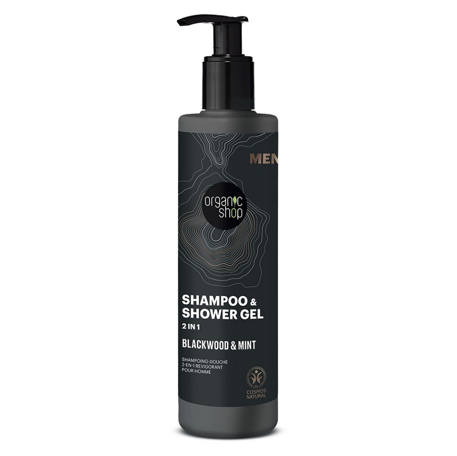 ORGANIC SHOP Sprchový gél a šampón 2 v 1 Blackwood a mäta 280 ml kúpite na Mojalekaren.sk