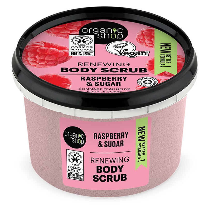 ORGANIC SHOP Telový peeling Malinová smotana 250 ml