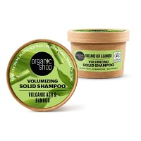 ORGANIC SHOP Tuhý šampón pre objem vlasov Sopečný popol a bambus 60 g