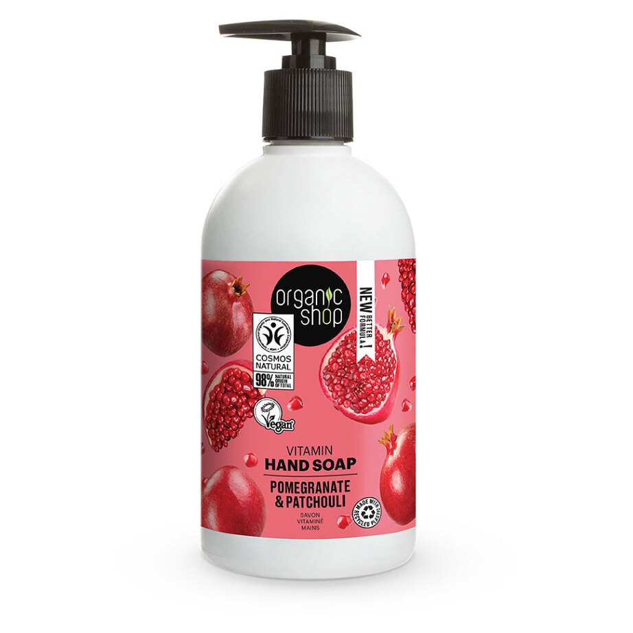 ORGANIC SHOP Vitamínové mydlo na ruky Granátové jablko a pačuli 500 ml kúpite na Mojalekaren.sk
