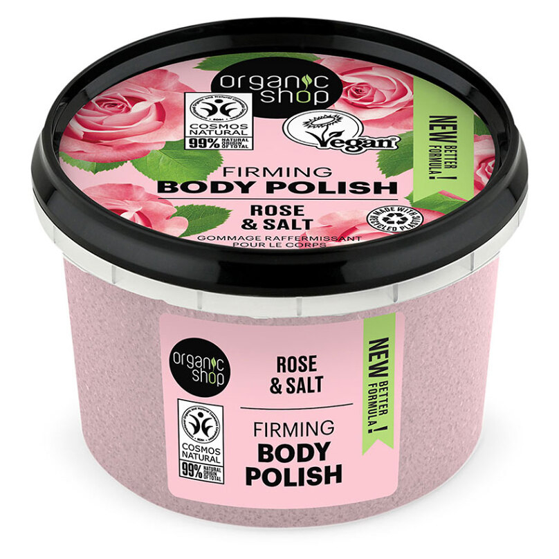 ORGANIC SHOP Spevňujúci telový peeling Ruže a soľ 250 ml