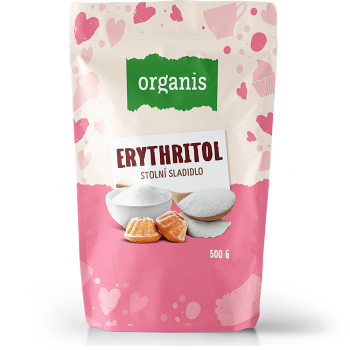 ORGANIS Erythritol 500 g (Sypké sladidlá) - Nízkosacharidové (Low Carb), Hladká