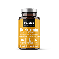 ORGANIS Kurkumín + piperín 60 kapsúl