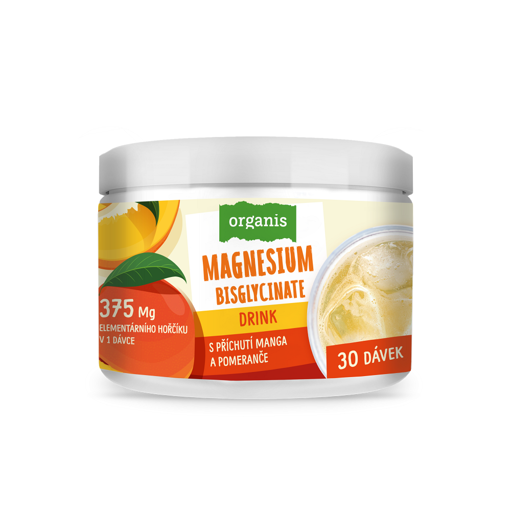 ORGANIS Magnesium drink s príchuťou manga a pomaranča 102 g