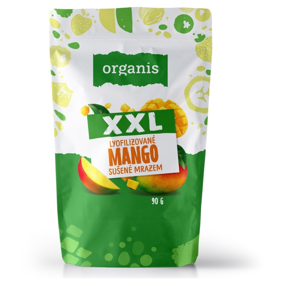 Organis Lyofilizované mango XXL sušené ovocie 90 g