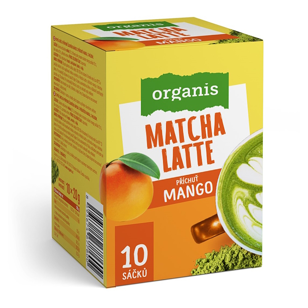 ORGANIS Matcha latte mango 10 sáčkov