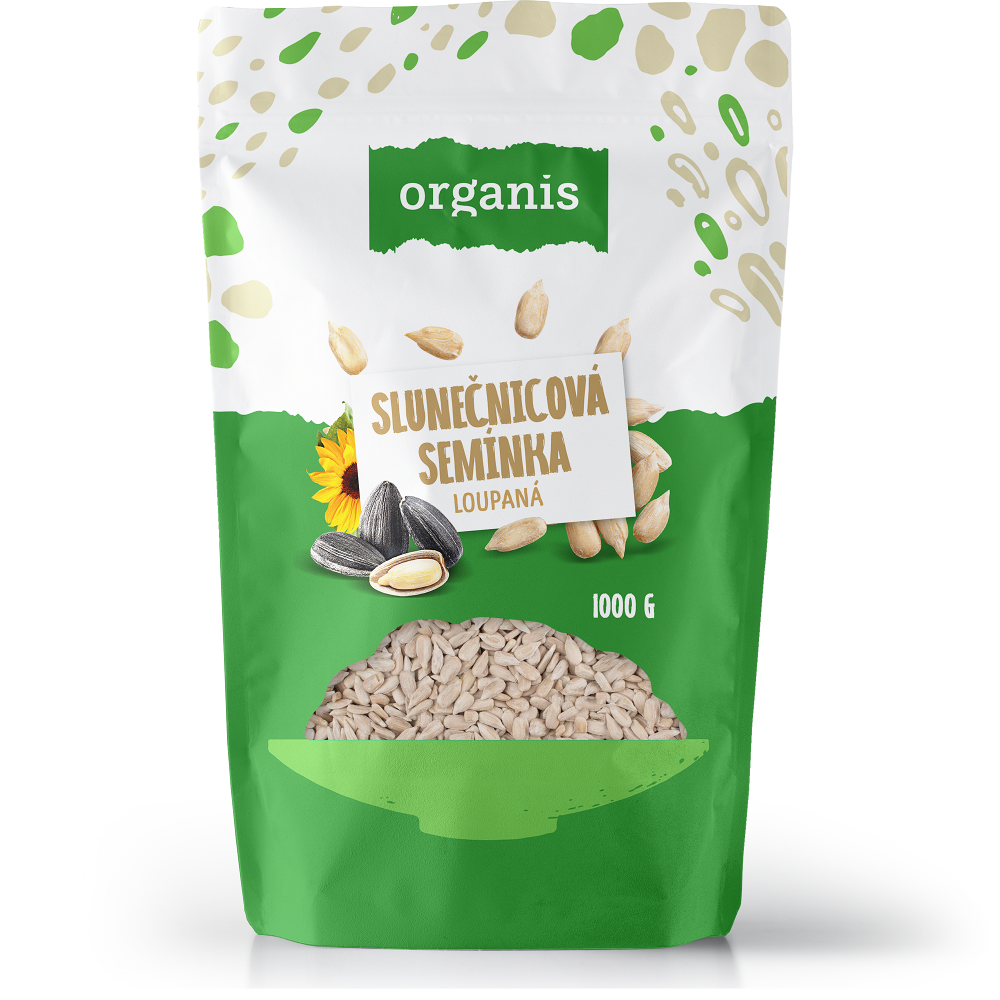 ORGANIS Slnečnicové semienka lúpané 1000 g